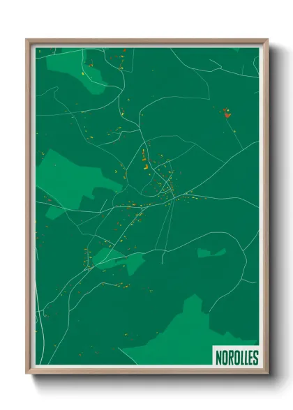 Une affiche de carte sur Norolles