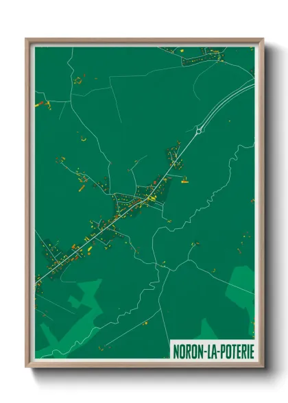 Une affiche de carte sur Noron-la-Poterie