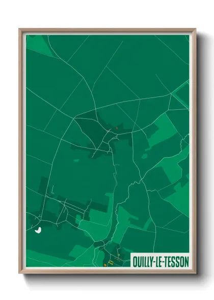 Une affiche de carte sur Ouilly-le-Tesson