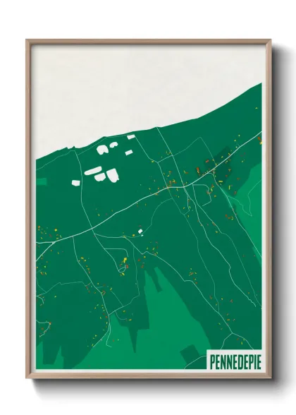 Une affiche de carte sur Pennedepie