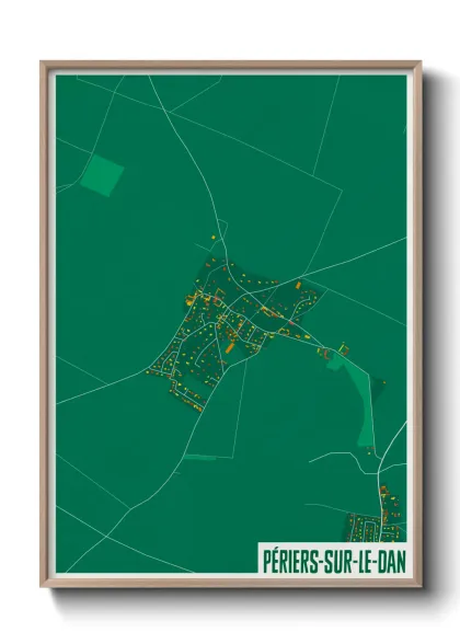 Une affiche de carte sur Périers-sur-le-Dan