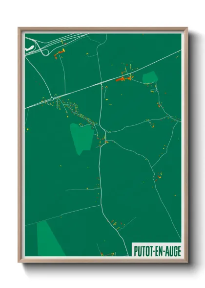 Une affiche de carte sur Putot-en-Auge