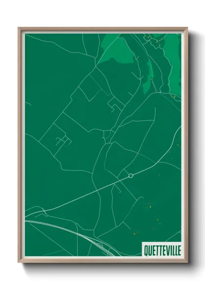 Une affiche de carte sur Quetteville
