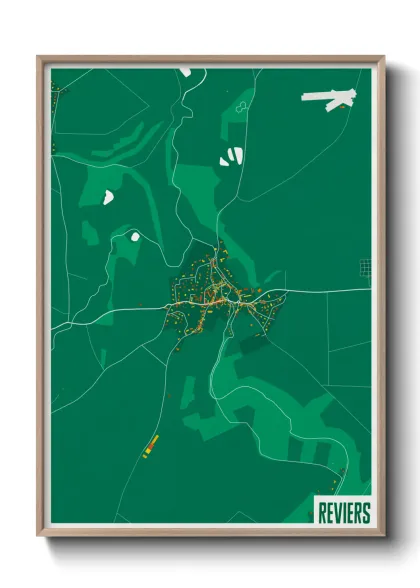 Une affiche de carte sur Reviers