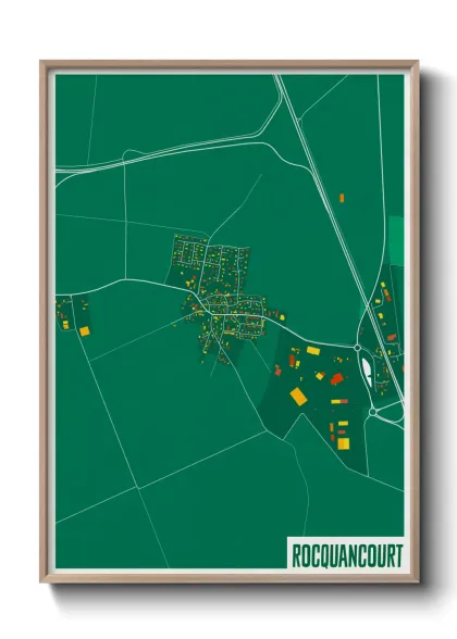 Une affiche de carte sur Rocquancourt