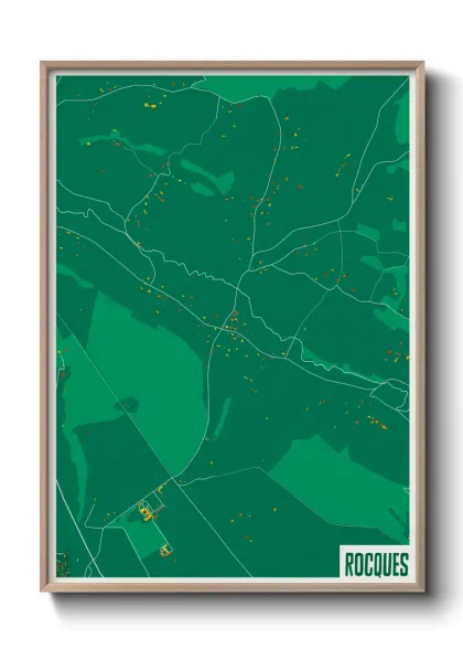 Une affiche de carte sur Rocques