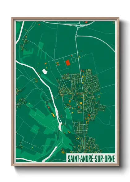 Une affiche de carte sur Saint-André-sur-Orne