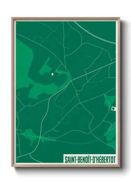 Une affiche de carte sur Saint-Benoît-d'Hébertot