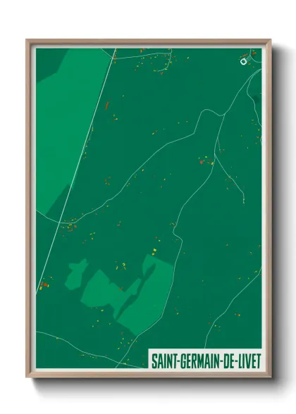 Une affiche de carte sur Saint-Germain-de-Livet