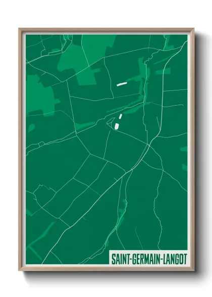 Une affiche de carte sur Saint-Germain-Langot