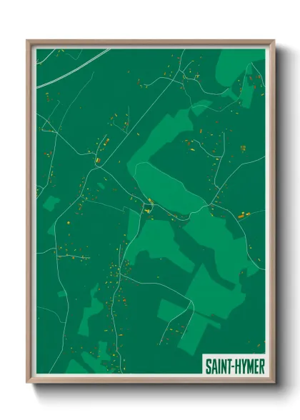 Une affiche de carte sur Saint-Hymer