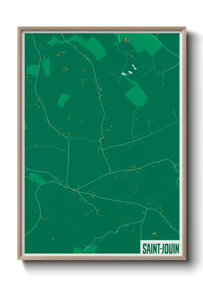 Une affiche de carte sur Saint-Jouin