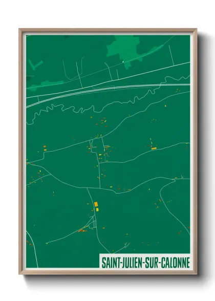 Une affiche de carte sur Saint-Julien-sur-Calonne