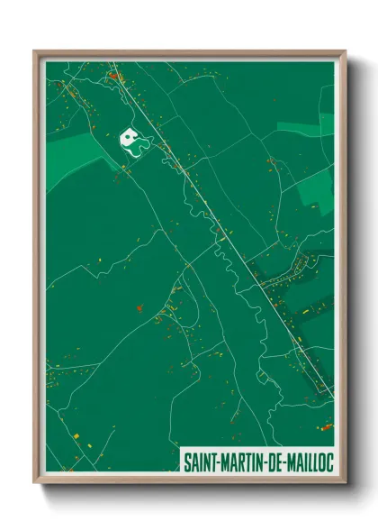 Une affiche de carte sur Saint-Martin-de-Mailloc