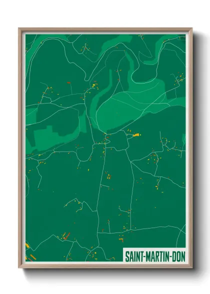 Une affiche de carte sur Saint-Martin-Don