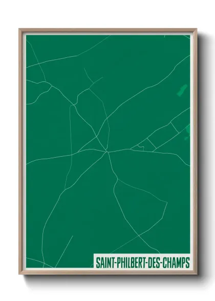 Une affiche de carte sur Saint-Philbert-des-Champs