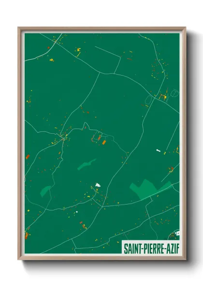 Une affiche de carte sur Saint-Pierre-Azif