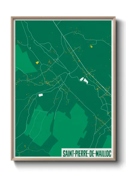 Une affiche de carte sur Saint-Pierre-de-Mailloc