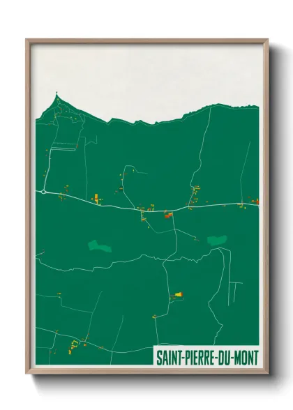Une affiche de carte sur Saint-Pierre-du-Mont