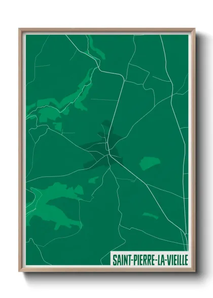 Une affiche de carte sur Saint-Pierre-la-Vieille