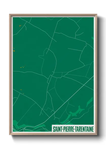 Une affiche de carte sur Saint-Pierre-Tarentaine