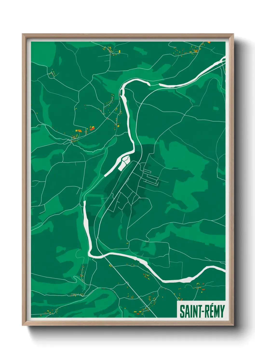 Un poster carte Saint-Rémy