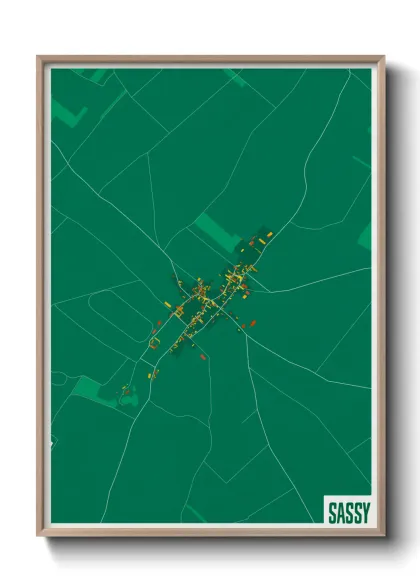 Une affiche de carte sur Sassy