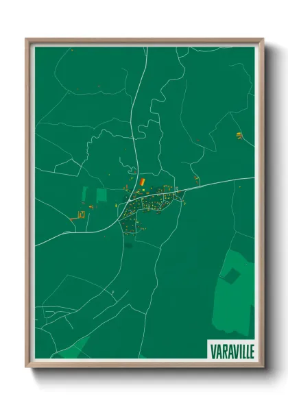 Une affiche de carte sur Varaville