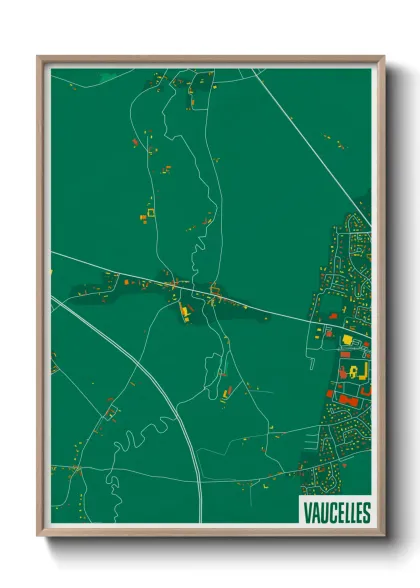 Une affiche de carte sur Vaucelles