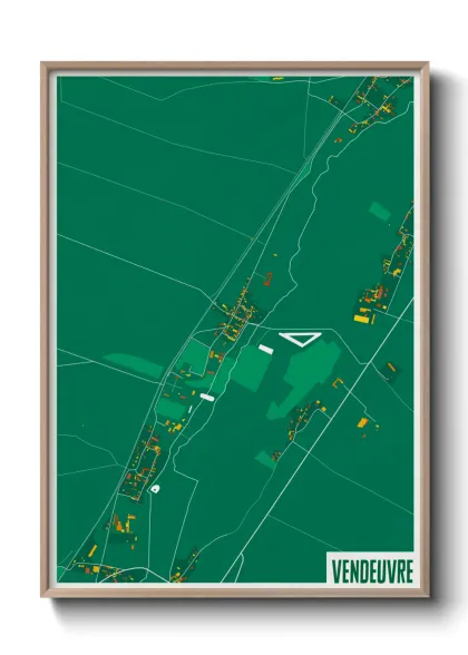 Une affiche de carte sur Vendeuvre