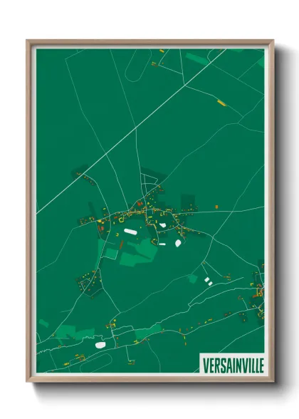 Une affiche de carte sur Versainville
