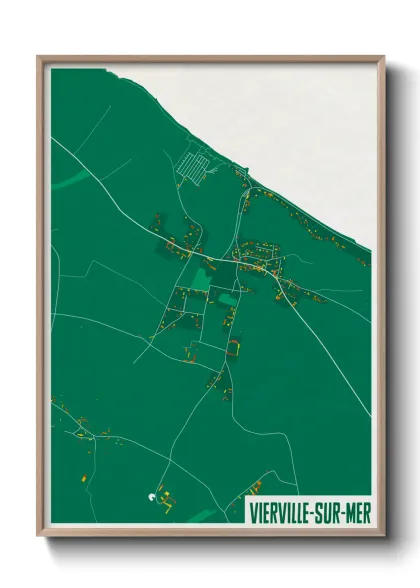 Une affiche de carte sur Vierville-sur-Mer