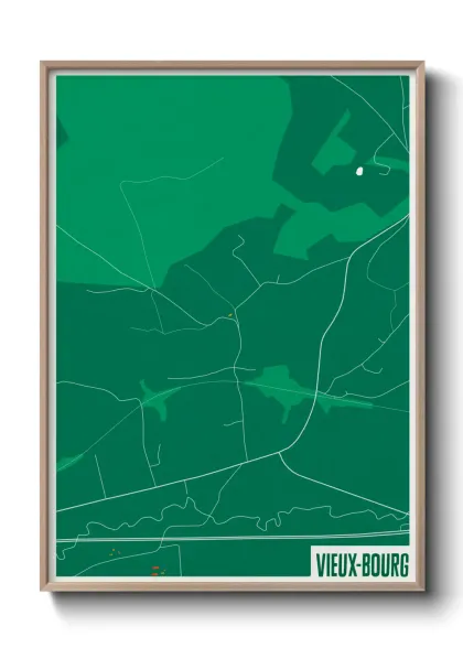 Une affiche de carte sur Vieux-Bourg