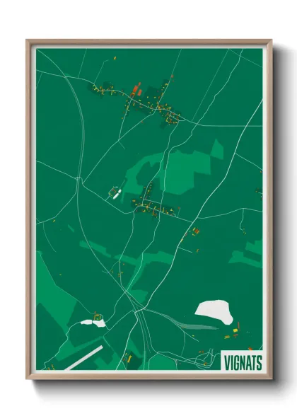 Une affiche de carte sur Vignats