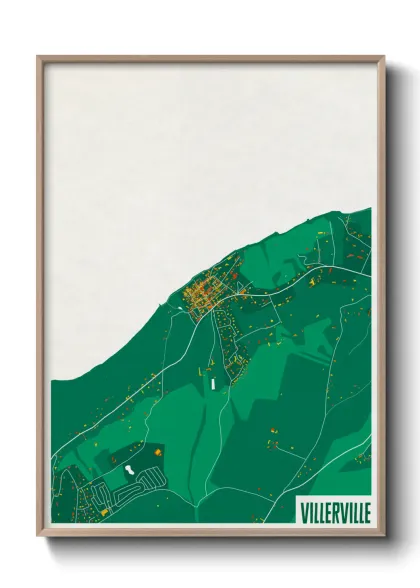 Une affiche de carte sur Villerville