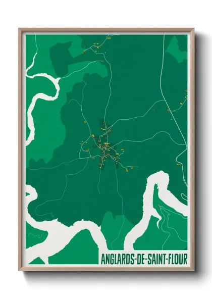 Une affiche de carte sur Anglards-de-Saint-Flour