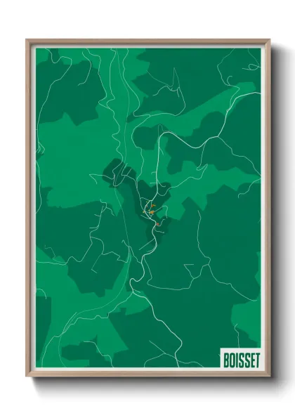 Une affiche de carte sur Boisset