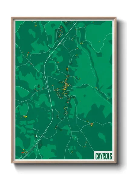 Une affiche de carte sur Cayrols