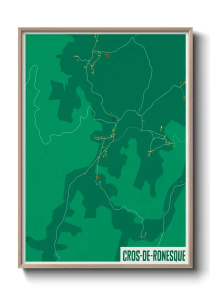 Une affiche de carte sur Cros-de-Ronesque