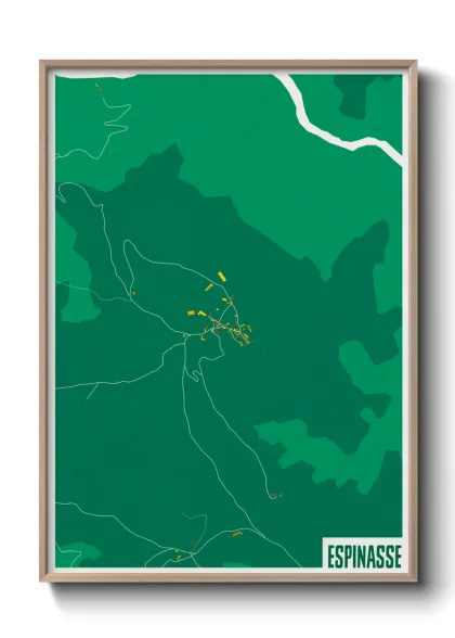 Une affiche de carte sur Espinasse