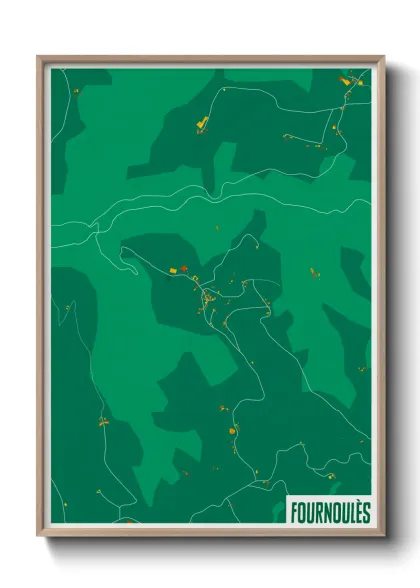 Une affiche de carte sur Fournoulès