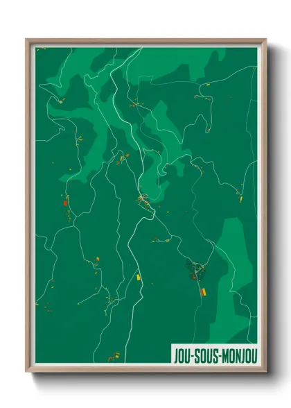 Une affiche de carte sur Jou-sous-Monjou