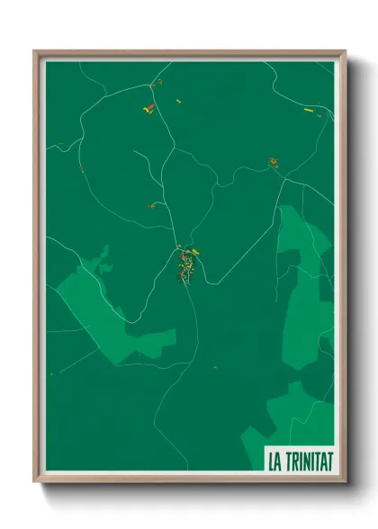Une affiche de carte sur La Trinitat