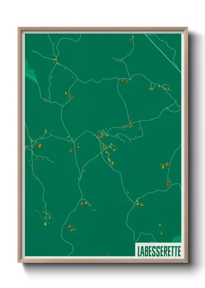 Une affiche de carte sur Labesserette