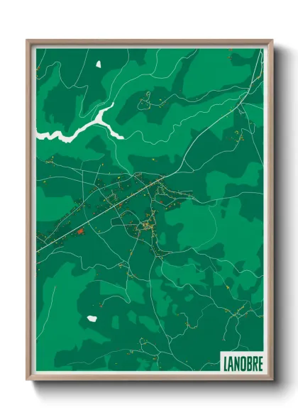 Une affiche de carte sur Lanobre
