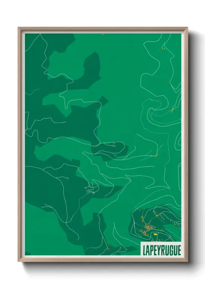 Une affiche de carte sur Lapeyrugue