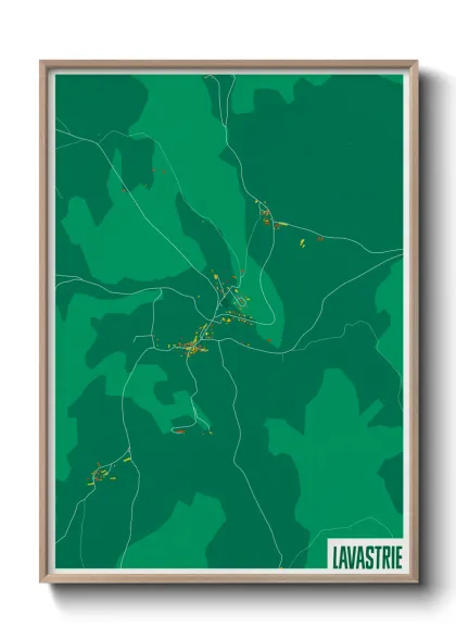 Une affiche de carte sur Lavastrie