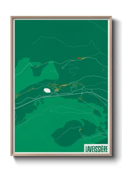 Une affiche de carte sur Laveissière