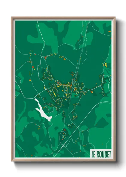 Une affiche de carte sur Le Rouget