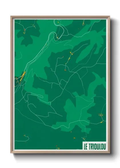 Une affiche de carte sur Le Trioulou